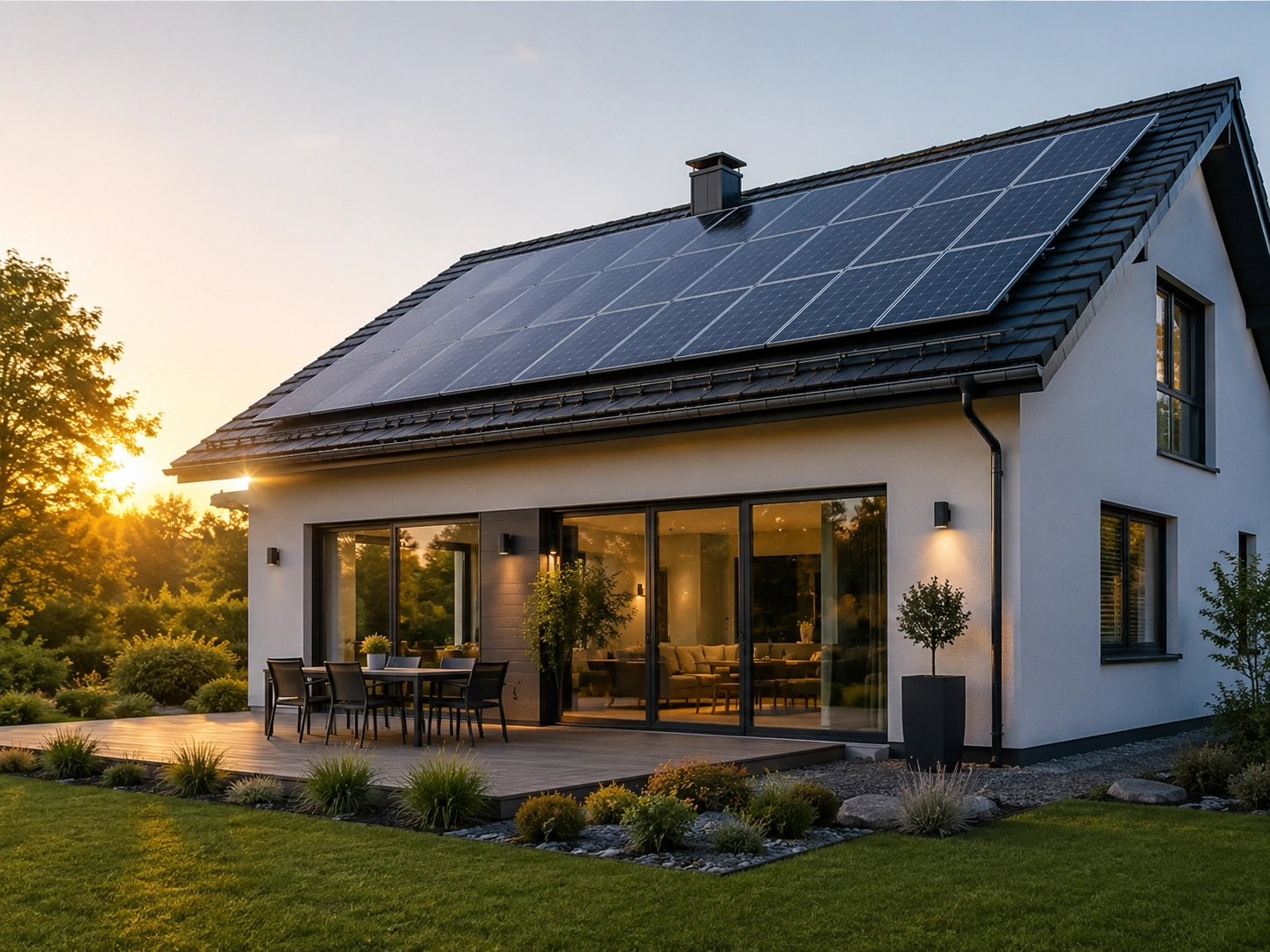 Photovoltaikanlage auf einem Hausdach